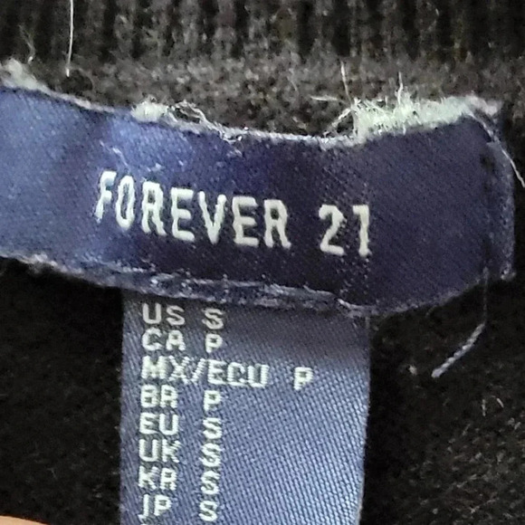 Striped Colorblock Crop Pullover Sweatshirt - S - Picture 5 of 5